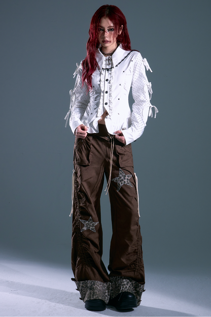 Retro Mode Dark Punk Dot Blouse
