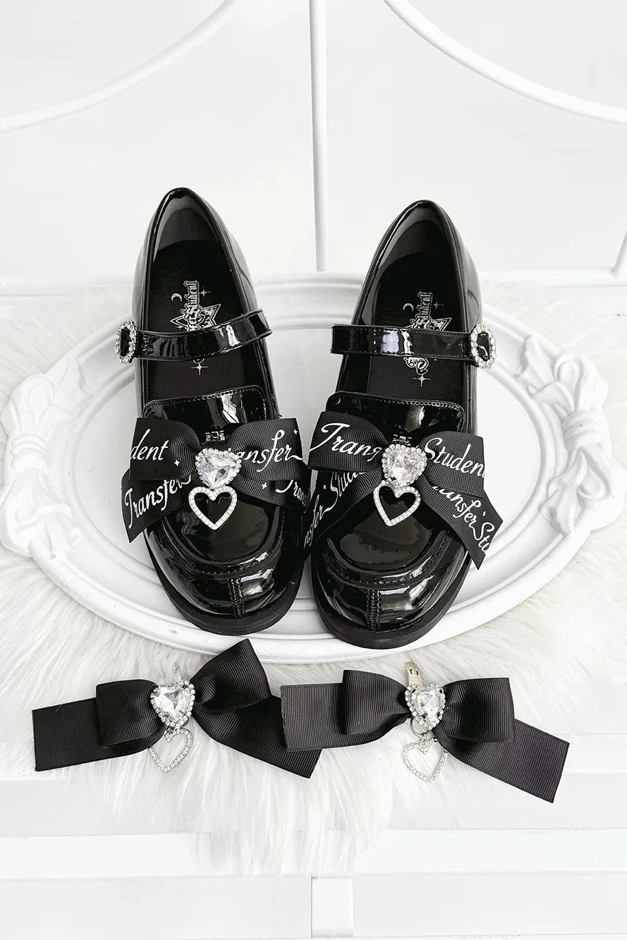 Ribbon Lace-up Mary Jane Shoes
