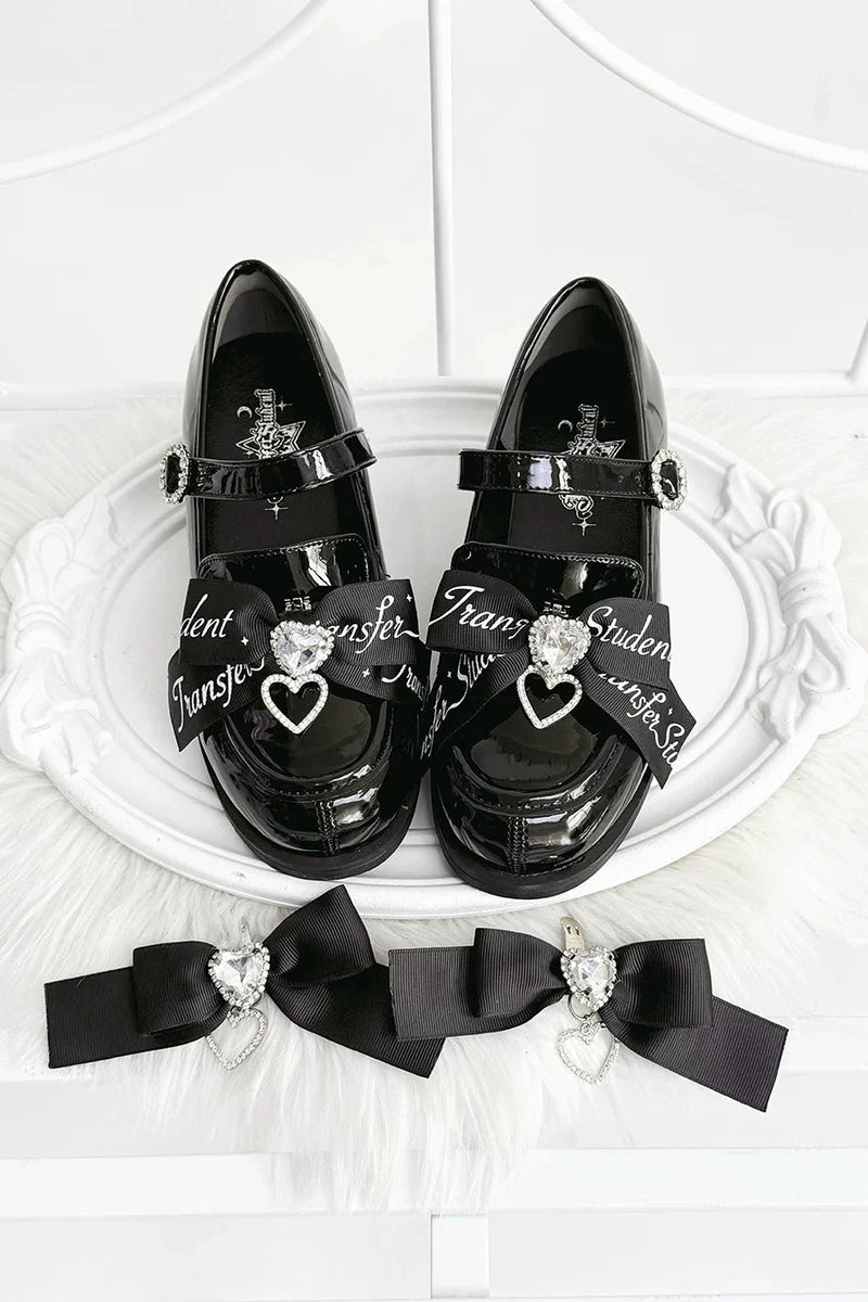 Ribbon Lace-up Mary Jane Shoes