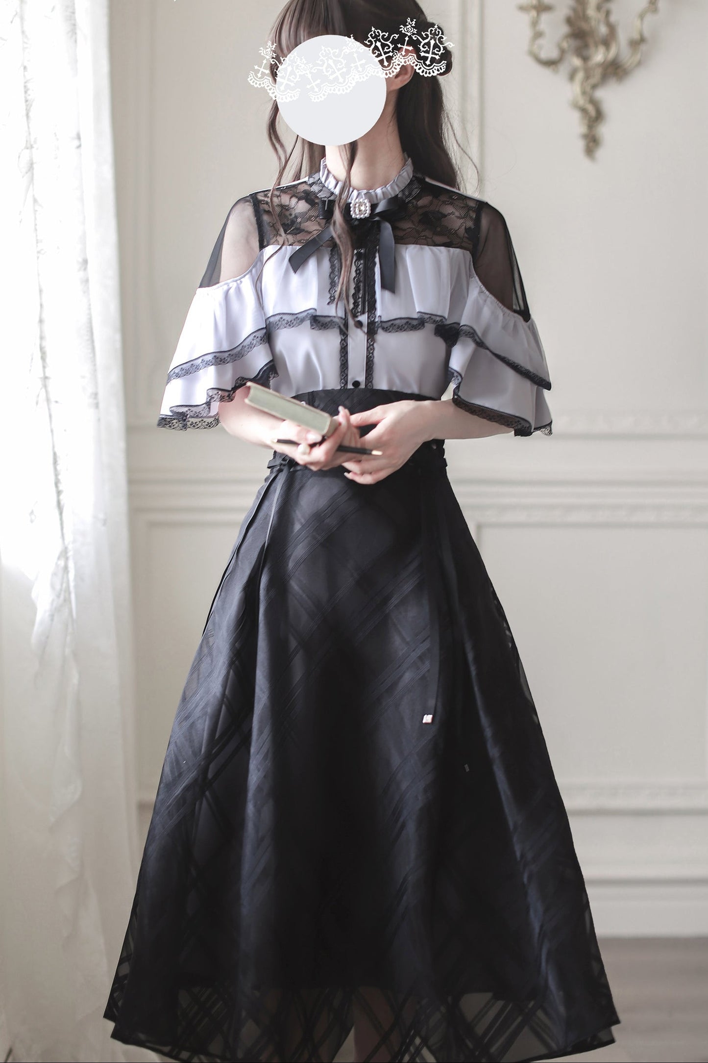 [reservations] Dark Top + Long Skirt + Ribbon