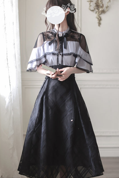 [reservations] Dark Top + Long Skirt + Ribbon