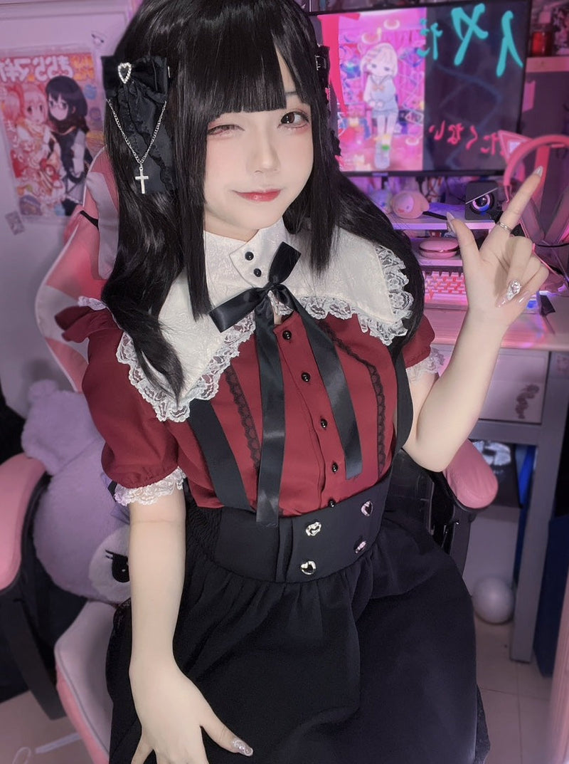 Jirai Heart Buckle Strap Top