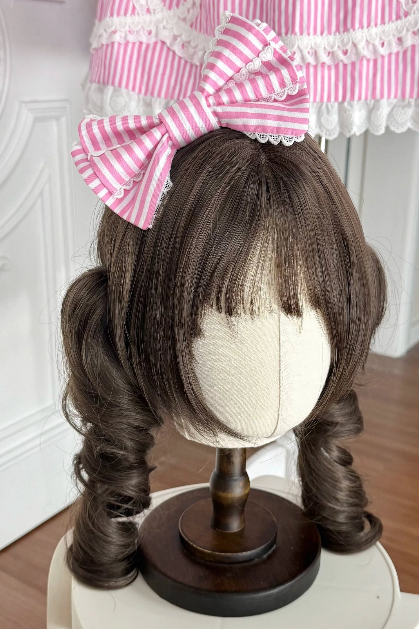 [pre-order] Retro Doll-like Lolita Dress + Hair Band + Clip + Bonnet + Hat