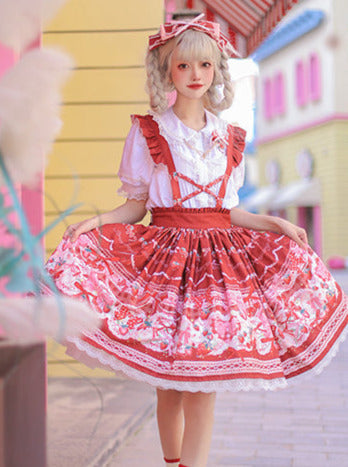 Lolita Rabbit Fried Berry Dress Set