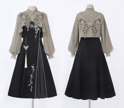 Butterfly Ember Hanfu Dress Set