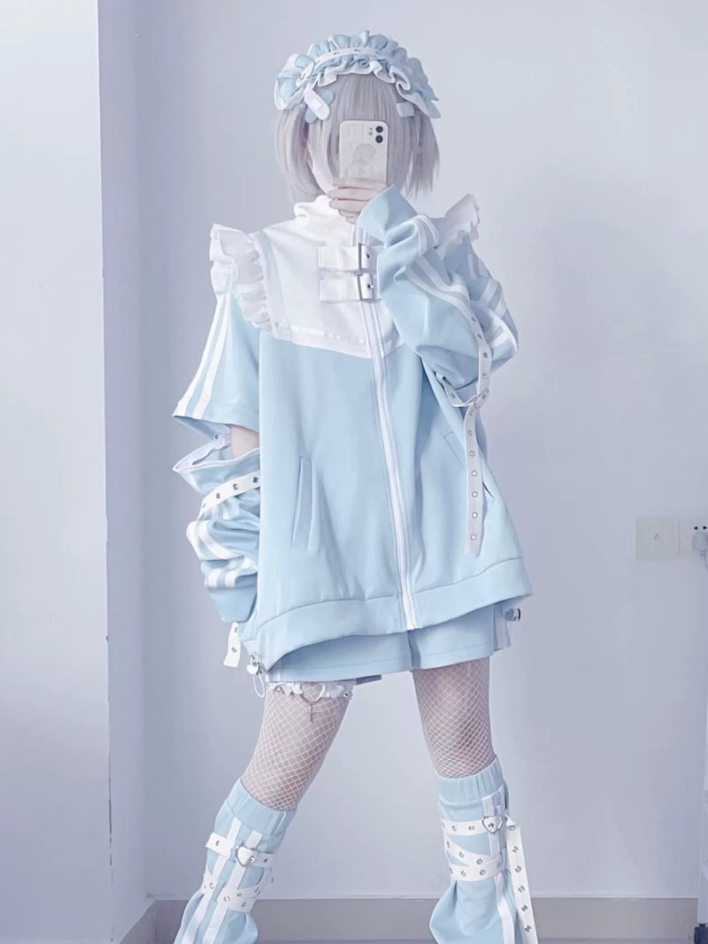 Bionic Angel Aqua Detachable Sleeve Jacket + Pants + Leg Warmers