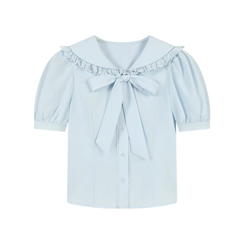 Sea Salt Bow Tie Shirt + Skirt