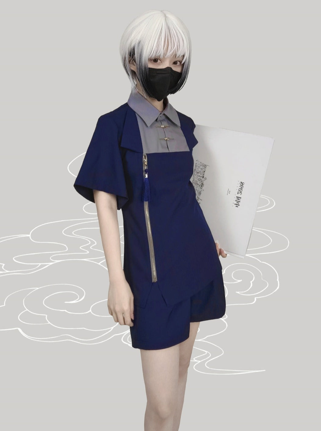 Chinese-style Mode Summer Top + Shorts