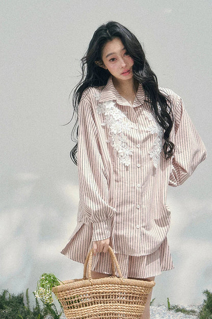 French Stripe Shirt + Skirt