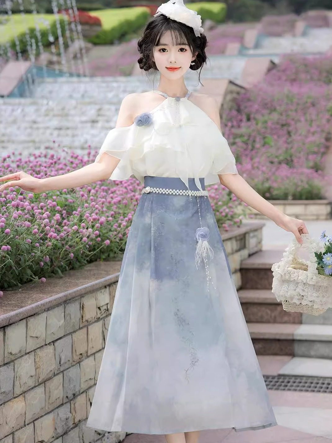 Improved Hanfu Horse Face Skirt Set
