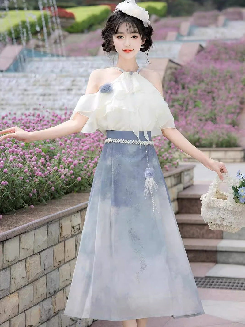 Improved Hanfu Horse Face Skirt Set