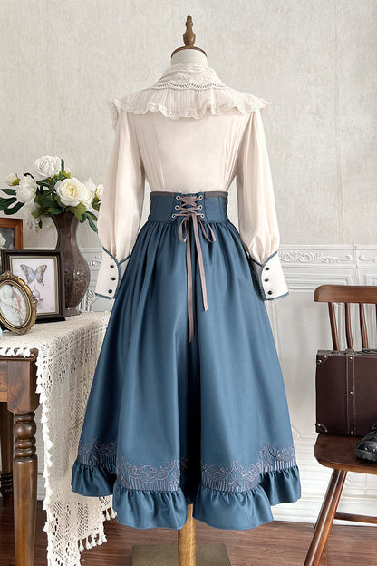 [pre-order] Retro Lolita Classic Blouse Skirt Shawl Suit
