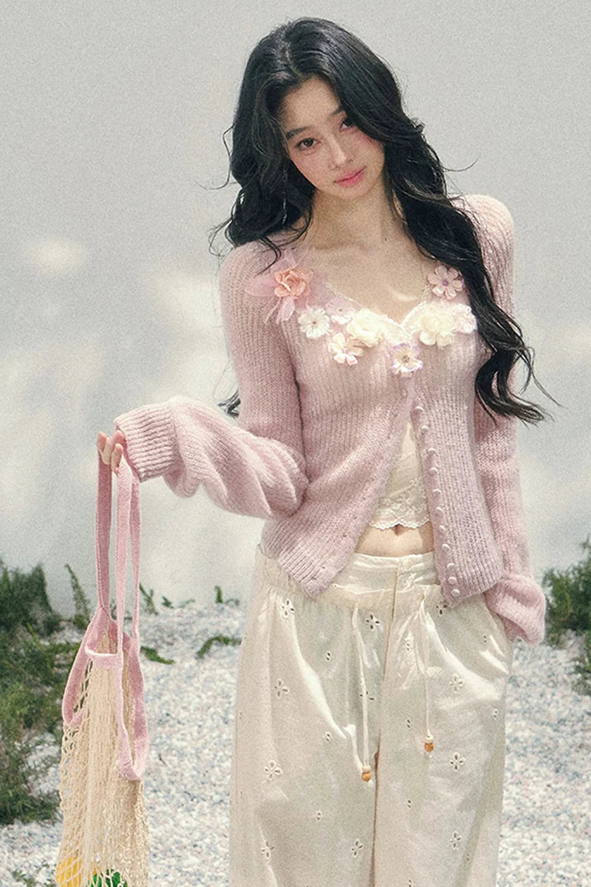 3d Cardigan + Camisole