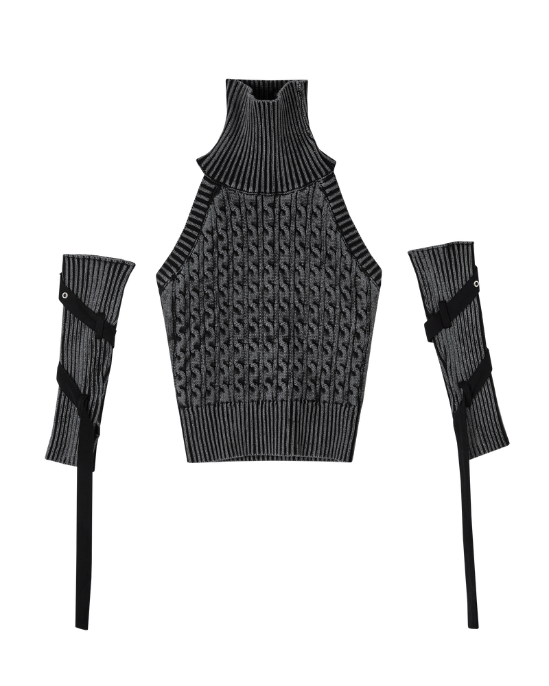 Dark Punk Slim Knit Vest