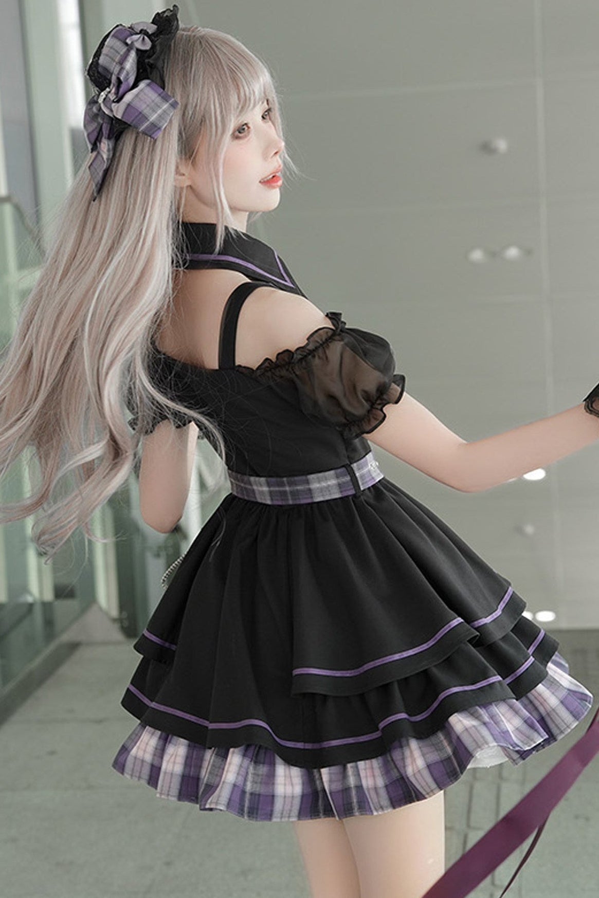 Dark Idol Plaid Lolita Dress + Leg Warmers