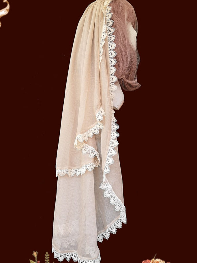 Cross Lolita Dress + Short Jacket + Headband + Veil + Collar