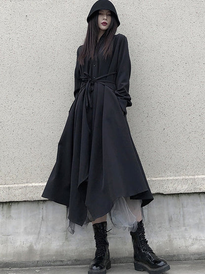 Hepburn Loose Shirt Dress