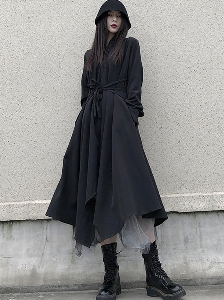 Hepburn Loose Shirt Dress