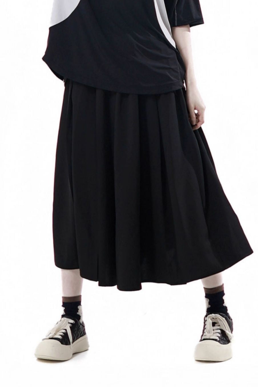 Mode Star Jersey Crew Neck Top + V Neck Top + Short Skirt + Long Skirt