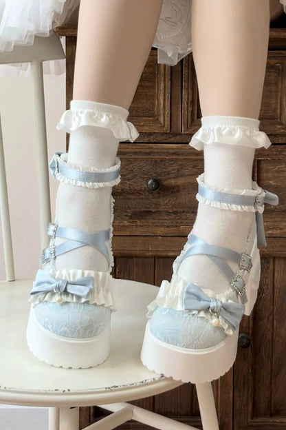 Dream Ribbon Lace Mary Jane Shoes