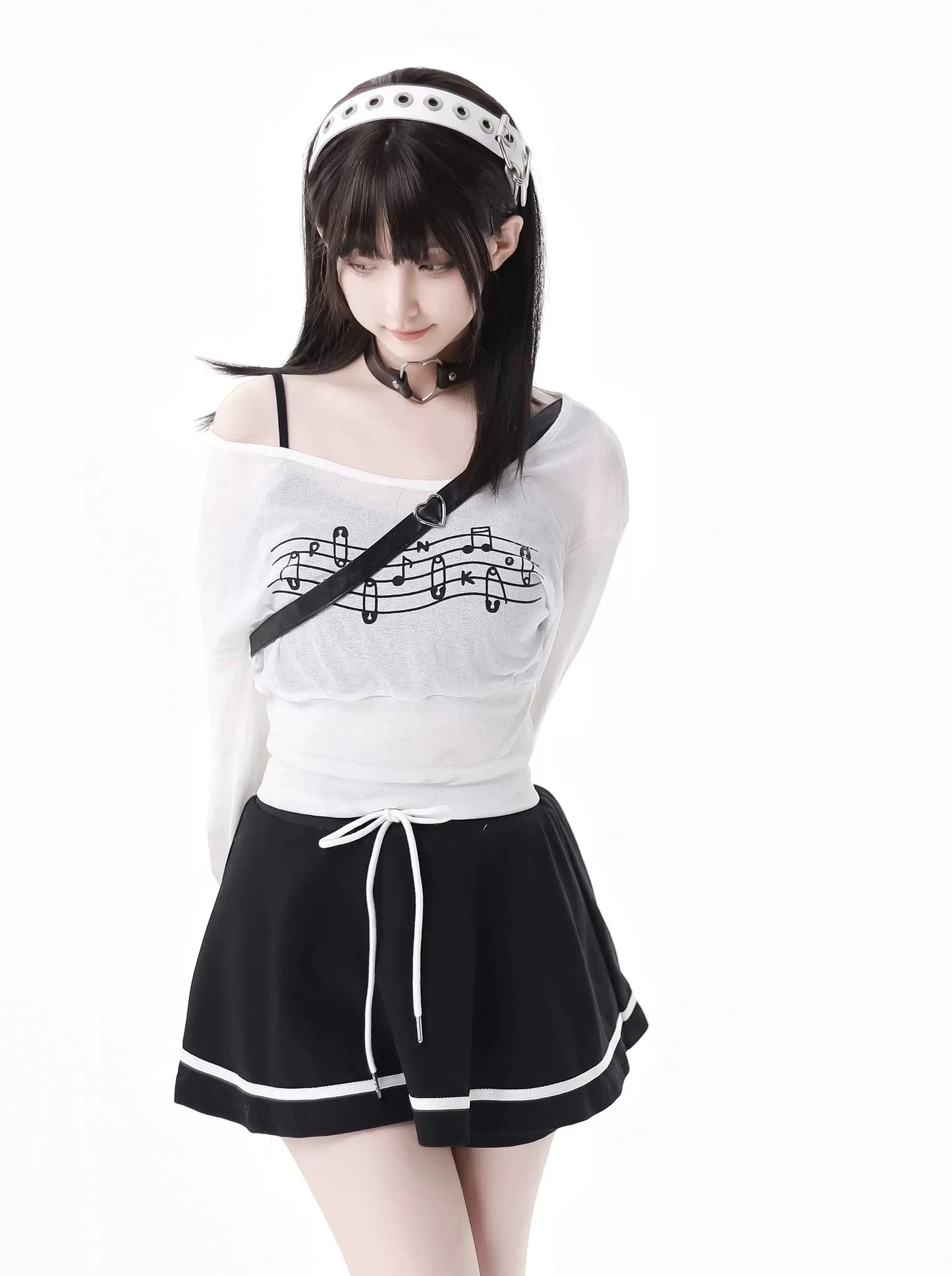 Sporty Mix Top + Hooded Hoodie + Camisole + Culottes