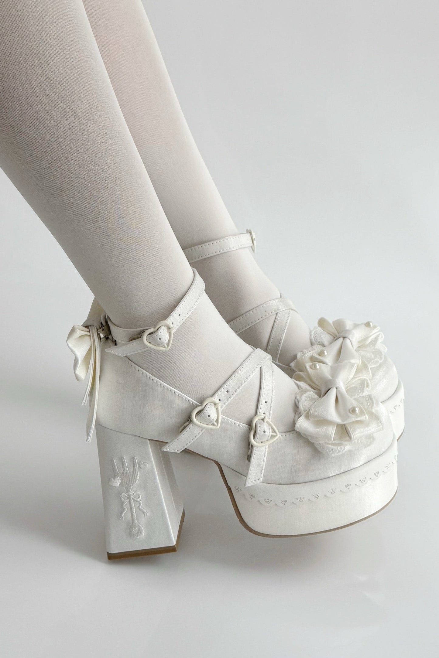 Sweet Ruffle Ribbon Lolita Shoes