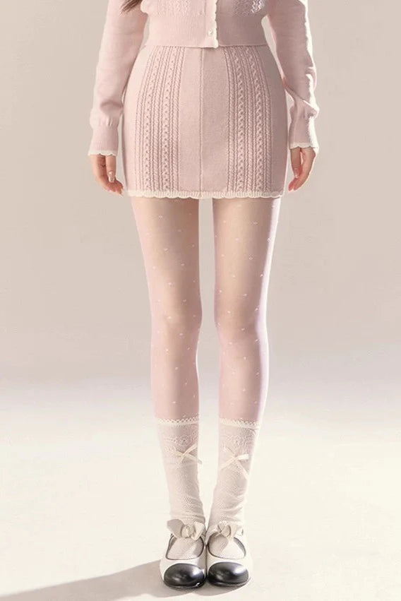 Sweet Island Doll Cardigan + Tight Skirt