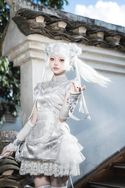 Silver Moon Lolita Apron Dress