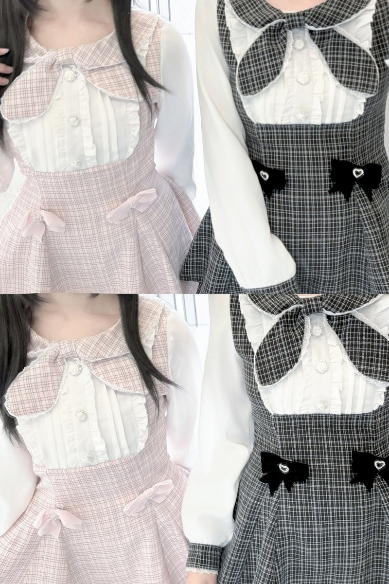 Ribbon Tie Long Sleeve Fragrance Suit