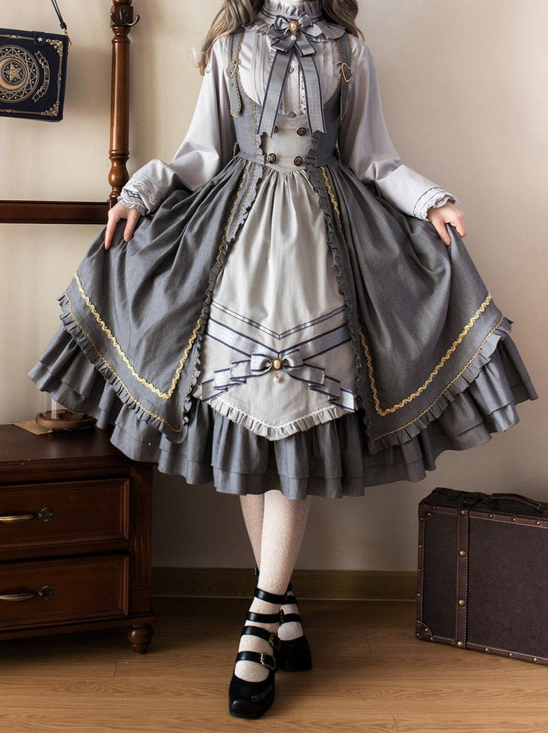 Wears Letter Ruffle Ribbon Cape Suit