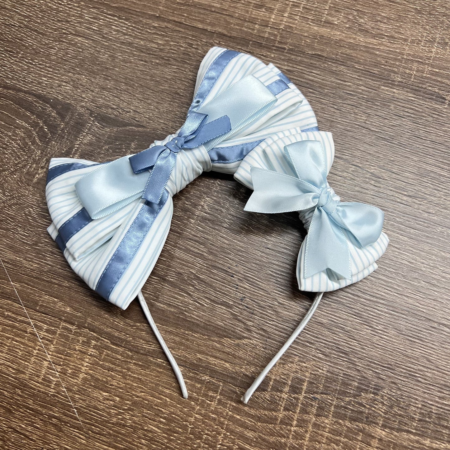 [pre-order] Sea Salt Rabbit Aqua Sailor Dress Set + Headband + Ribbon Headband