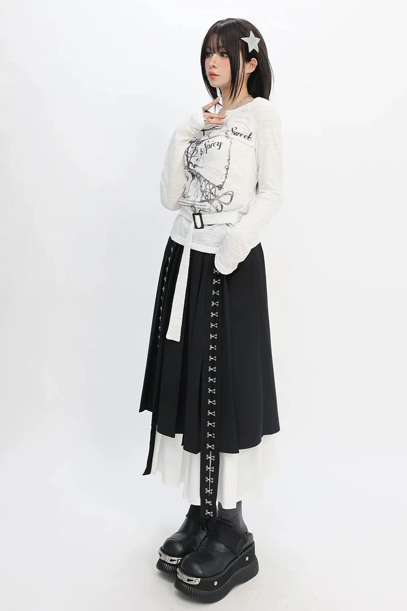 Graphic Ribbon Print Top