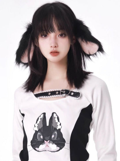 Rebel Sweet Heart Short Fur Jacket Design Top Pants Set
