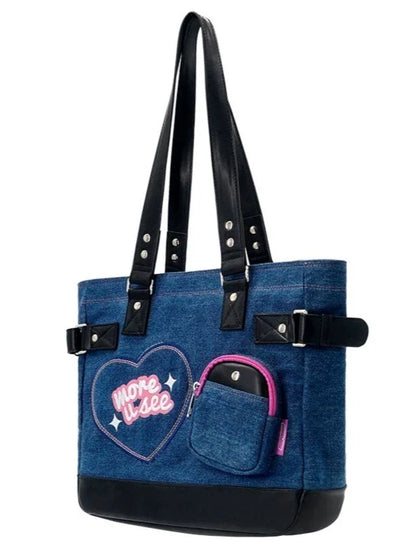 Y2k Design Denim Tote Bag