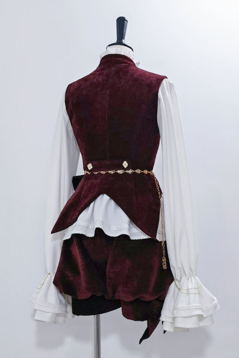 Hunting Rabbit Retro Red Bunny Ear Jacket + Vest + Shorts