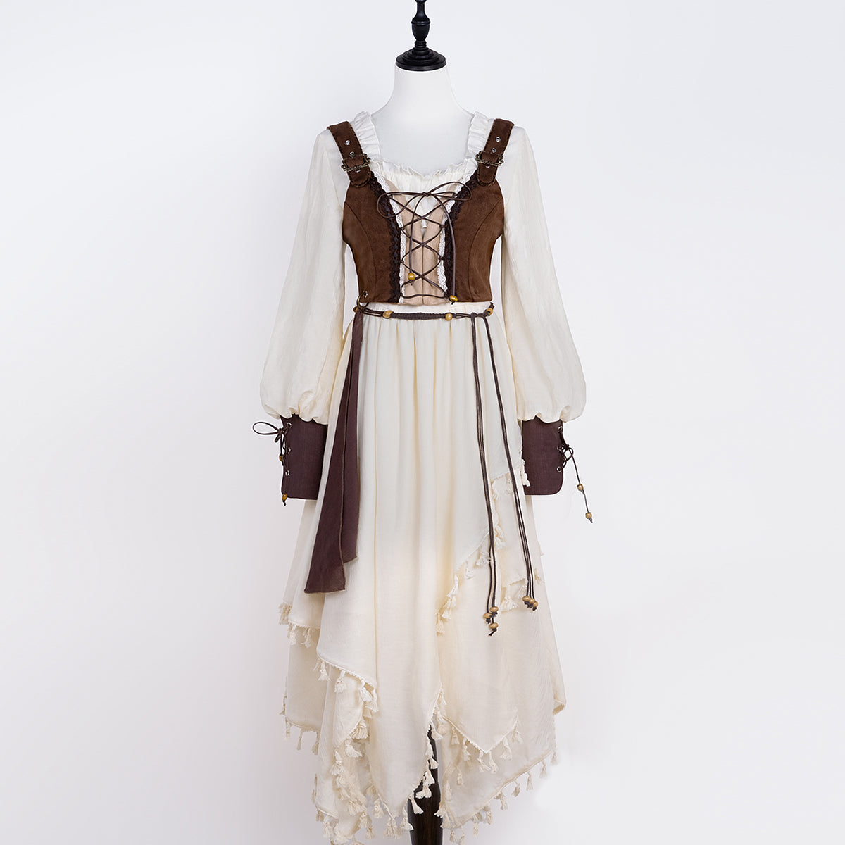 Exotic Style Dress + Vest + Cape