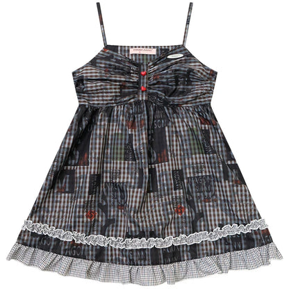 Retro Plaid Lace Top