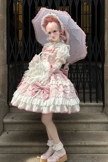 [pre-order] Lily's Tea Party Antique Lolita Dress Complete
