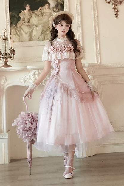 Sweet Pink Rose Lolita Set