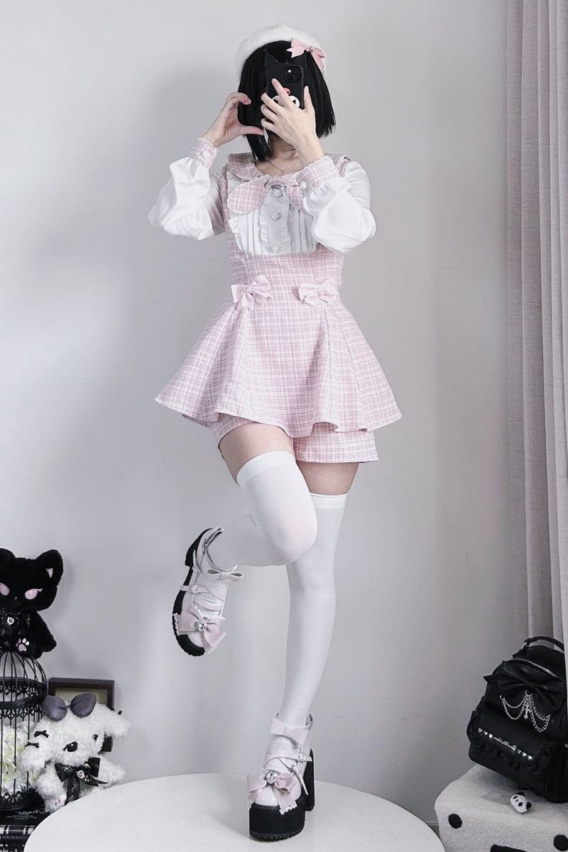 Ribbon Tie Long Sleeve Fragrance Suit