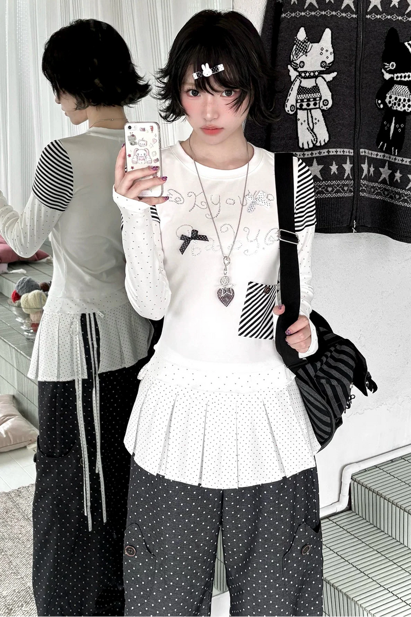 Heaven Angel Top + Striped Pants