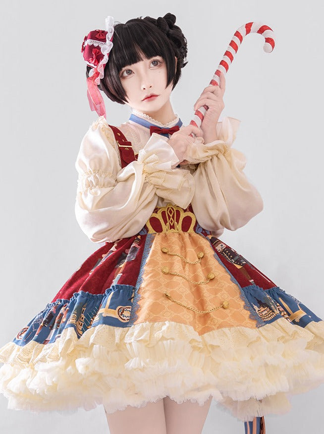 Red Snow Lolita Jumper Skirt + Clara Blouse