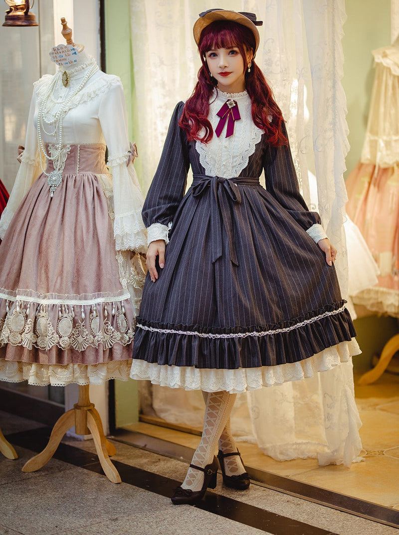 Classical Striped Volume Lolita Dress [pre-order]