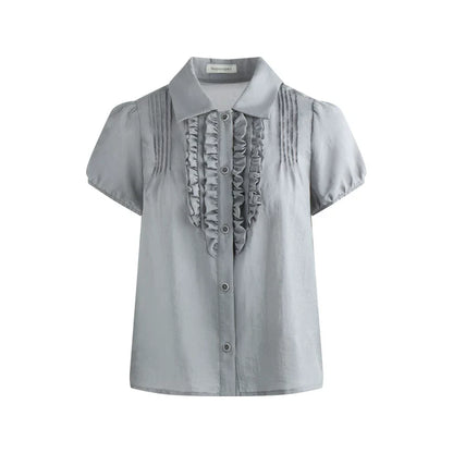 Lace Placket Top + Skirt
