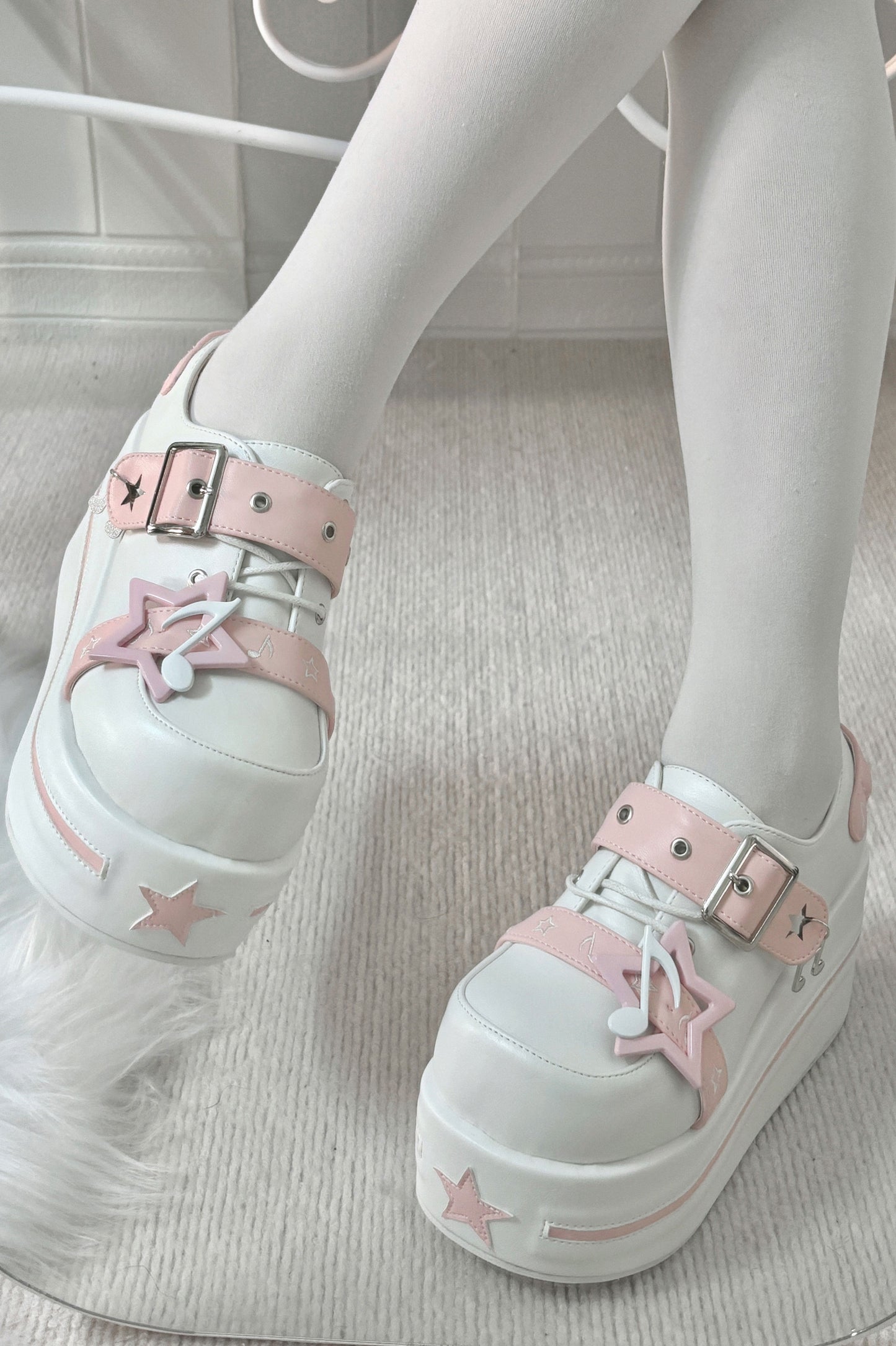 [pre-order] Star Melody Punk Strap Platform Shoes