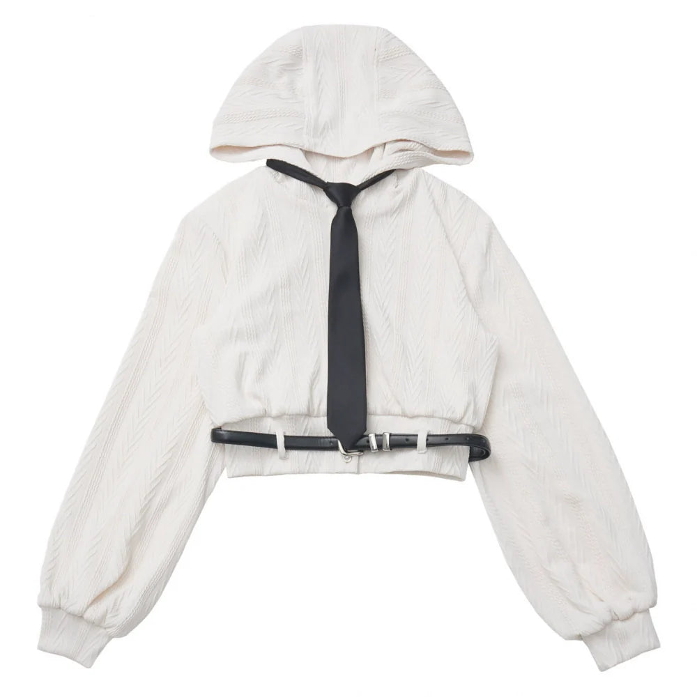 Maple Trench Coat + Hooded Top + Checkered Skirt + Shirt Dress
