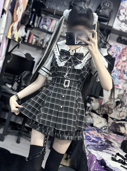 [pre-order] Ribbon Puff Sleeve Top + Ruffle Pants