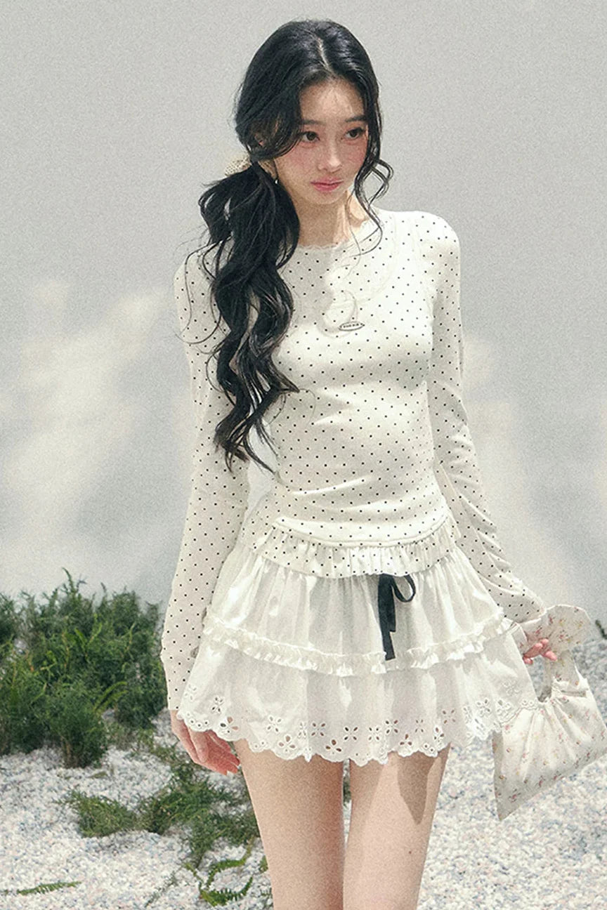 Pure White Dot Top