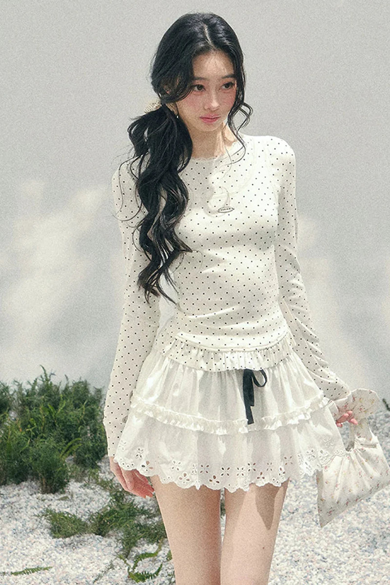 Pure White Dot Top