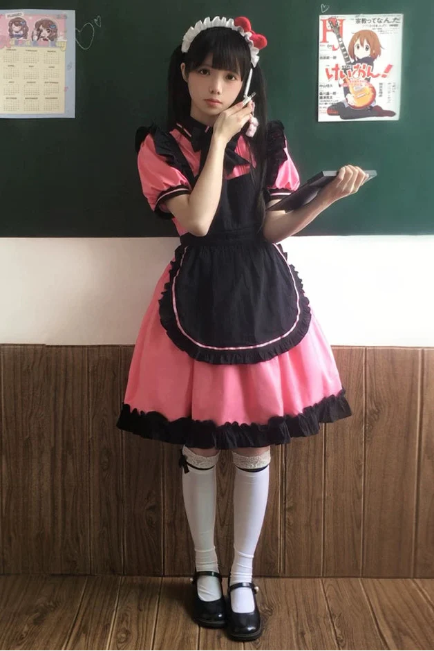 Mint Black Berry Lolita Dress + Apron + Tie